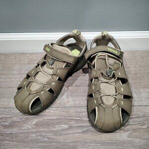 TEVA Sandals Women’s Sz 10 Dozier Tan Bungee Cord Shoc Pad Water Shoes SN 4173